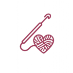 Crochet in burgundy