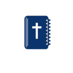 Navy blue cross representing bible studying